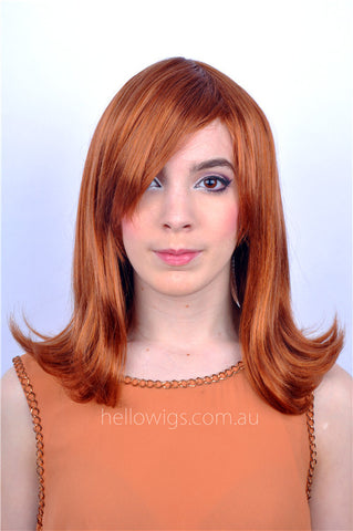 medium orange wig